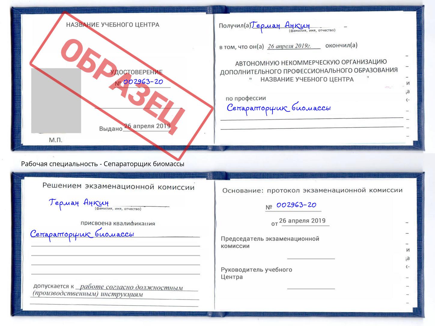 Сепараторщик биомассы Электросталь